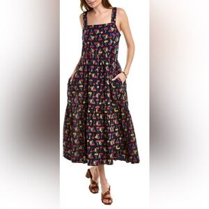 Pink Chicken New York 100% Cotton Cherry Print Maxi Dress – Size XS. EUC